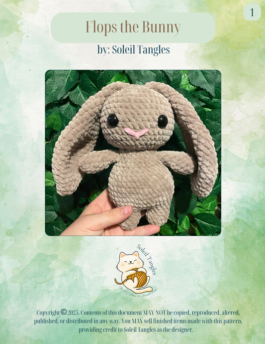 Flops the Bunny | Low Sew | PDF Crochet Pattern